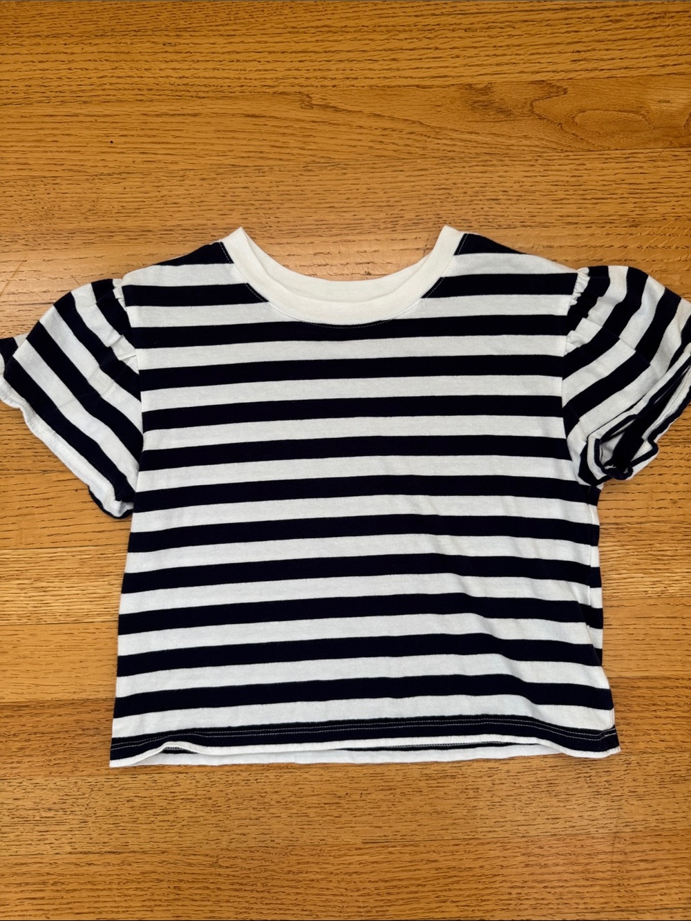 GAP Navy and White Striped Short Sleeve Kids Tee